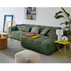 LISA DESIGN Ray - canapé d'angle droit - 4 places - en tissu texturé - Vert