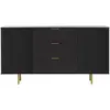 BESTMOBILIER Monica - buffet - noir - 150 cm - Noir