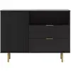 BESTMOBILIER Monica - buffet - noir - 107 cm - Noir