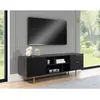 BESTMOBILIER Monica - meuble TV - noir - 150 cm - Noir