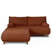 BESTMOBILIER Cristal - canapé 3 places - convertible avec coffre et grand pouf - en velours texturé