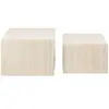 LISA DESIGN Pueblo - lot de 2 tables basses - effet travertin - 58 et 50 cm TU