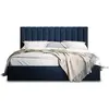 Bestmobilier Rosario - lit coffre - 180x200 - sommier inclus - en velours