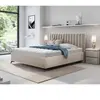 BESTMOBILIER Mendoza - lit coffre - 180x200 - sommier inclus - en velours - Beige