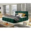 BESTMOBILIER Lucea - lit coffre - 180x200 - sommier inclus - en velours - Vert