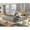 BESTMOBILIER Lucea - lit coffre - 180x200 - sommier inclus - en velours - taupe