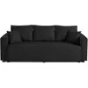 BESTMOBILIER Regala - canapé 3 places - convertible avec coffre - en tissu - Noir