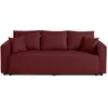 BESTMOBILIER Regala - canapé 3 places - convertible avec coffre - en tissu - Rouge