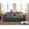 BESTMOBILIER Regala - canapé 3 places - convertible avec coffre - en tissu - Gris