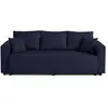 BESTMOBILIER Regala - canapé 3 places - convertible avec coffre - en tissu - Bleu