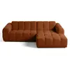 LISA DESIGN Ray - canapé d'angle droit - 4 places - en tissu texturé - Rouille