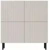 BESTMOBILIER Timote - Buffet 3 portes - écru - 156 cm - Écru