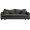 LISA DESIGN Albane - canapé 3 places - convertible avec coffre - en velours côtelé - Gris foncé
