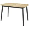 BESTMOBILIER Magov - table à manger extensible - bois et noir - 4 personnes TU