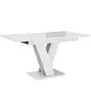 BESTMOBILIER Xandriel - table à manger extensible - blanc - 120 à 160 cm - Blanc