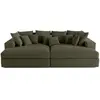 LISA DESIGN Collins - canapé droit 4 places avec double méridienne - assise