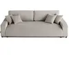 LISA DESIGN Pivoine - canapé droit 3 places - convertible avec coffre - en velours côtelé - Gris clair