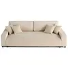 Canapé droit convertible 3 places en velours côtelé beige