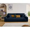 LISA DESIGN Pivoine - canapé droit 3 places - convertible avec coffre - en velours texturé - Bleu
