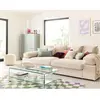 LISA DESIGN Aspen - canapé 3 places - assise profonde - velours côtelé - Beige