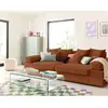 LISA DESIGN Aspen - canapé 3 places - assise profonde - velours côtelé - Terracotta