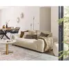 LISA DESIGN Garance - canapé droit 3 places - en velours côtelé - Beige