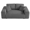 LISA DESIGN Garance - canapé droit 2 places - en velours côtelé - Gris foncé