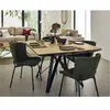 LISA DESIGN Table à manger contemporain 120 cm noir / bois