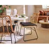 LISA DESIGN Forenza - lot de 4 chaises - effet rotin - bois et noir - Noir / Bois