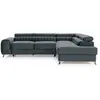BESTMOBILIER Talisay - canapé d'angle droit - 5 places - convertible avec coffre - en velours