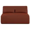 LISA DESIGN Onyx - canapé droit 2 places - en tissu mailles 3D - Terracotta