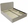 BESTMOBILIER Stuart - lit coffre - 140x200 cm - sommier inclus - en velours - Beige