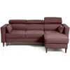 BESTMOBILIER Canapé d'angle réversible convertible Alicante - 4 places - Tissu texturé - Prune