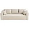 BESTMOBILIER Topaze - canapé 3 places - convertible avec coffre - en tissu - Beige