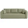 BESTMOBILIER Topaze - canapé 3 places - convertible avec coffre - en tissu - Vert