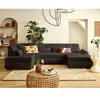 LISA DESIGN Vermont S - canapé panoramique d'angle gauche 7 places en velours côtelé TU