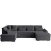 LISA DESIGN Vermont S - canapé panoramique d'angle gauche 7 places en velours côtelé TU