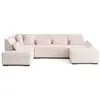 LISA DESIGN Vermont S - canapé panoramique d'angle gauche 7 places en velours côtelé TU