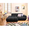 LISA DESIGN Matera - canapé d'angle gauche 3 places avec têtières réglables en tissu texturé TU