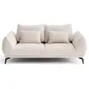 LISA DESIGN Arica - canapé droit 2 places en tissu texturé - Beige