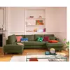 Non communiqué Anna - canapé panoramique d'angle gauche 7 places convertible avec coffre en velours texturé - Vert Olive