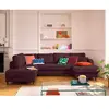 LISA DESIGN Anna - canapé panoramique d'angle gauche 7 places convertible avec coffre en velours texturé - Prune