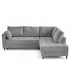 LISA DESIGN Anna - canapé d'angle droit 5 places convertible en velours texturé - Gris