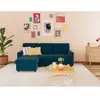 Bestmobilier Meiya - canapé d'angle réversible 4 places convertible avec coffre en tissu