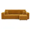 Bestmobilier Nicole - canapé d'angle réversible 4 places convertible avec coffre en tissu
