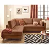 Lisa Design Anna - canapé d'angle gauche 5 places convertible en velours texturé