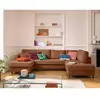 Lisa Design Anna - canapé panoramique d'angle droit 7 places convertible avec coffre en velours texturé