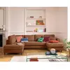 Lisa Design Anna - canapé panoramique d'angle gauche 7 places convertible avec coffre en velours texturé