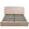 BESTMOBILIER Juliette - lit coffre - 160x200 cm - en tissu bouclette - Beige
