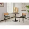 Lisa Design Luciano - lot de 2 chaises - en tissu bouclette - Vert Kaki